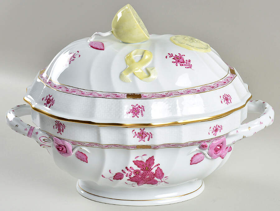 Chinese Bouquet Raspberry (AP) Tureen & Lid by Herend-1