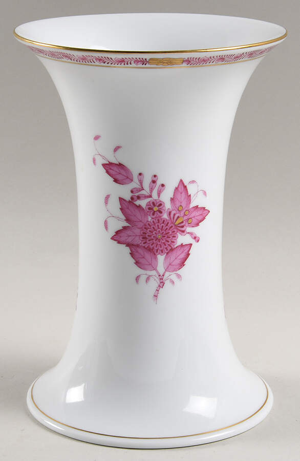 Chinese Bouquet Raspberry (AP) 7" Vase by Herend-1