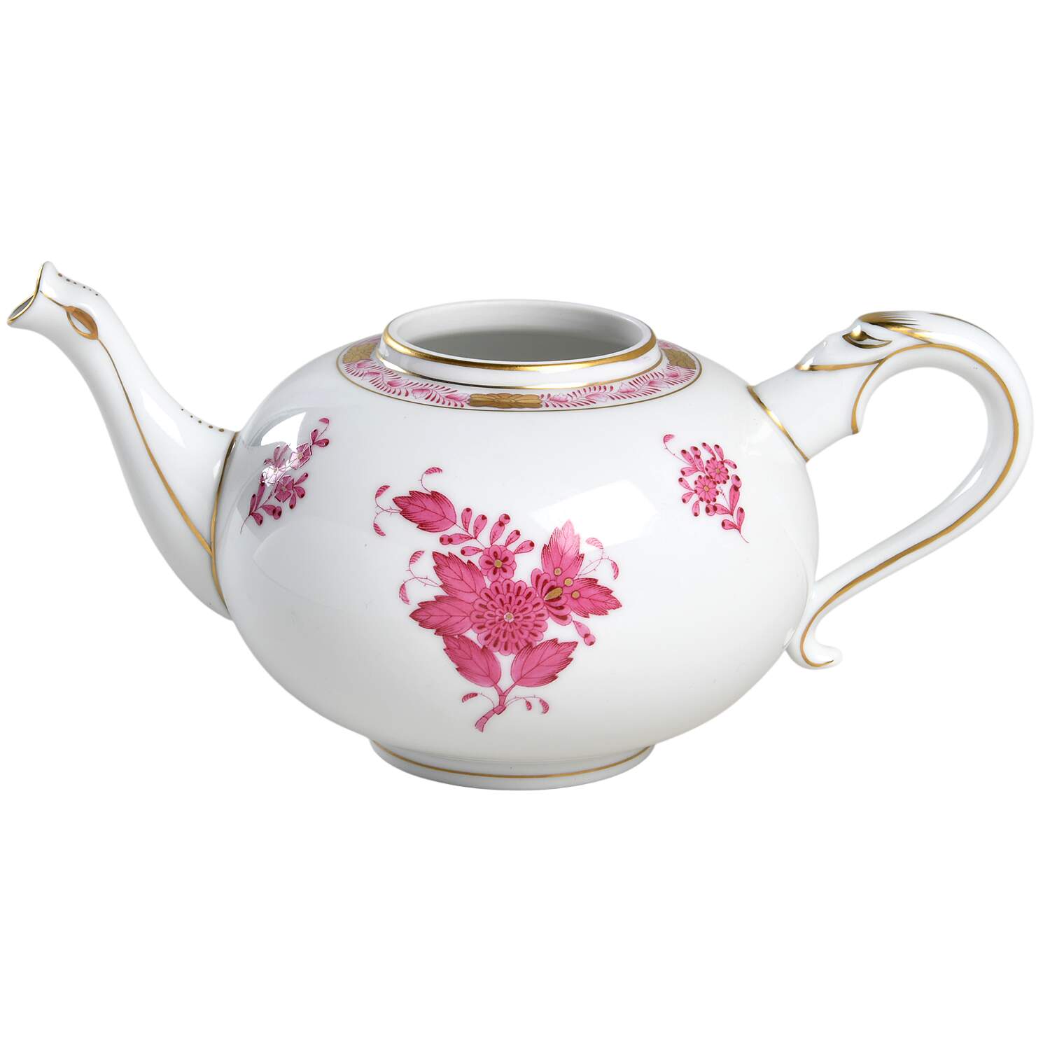 Chinese Bouquet Raspberry (AP) Small Teapot No Lid by Herend-1