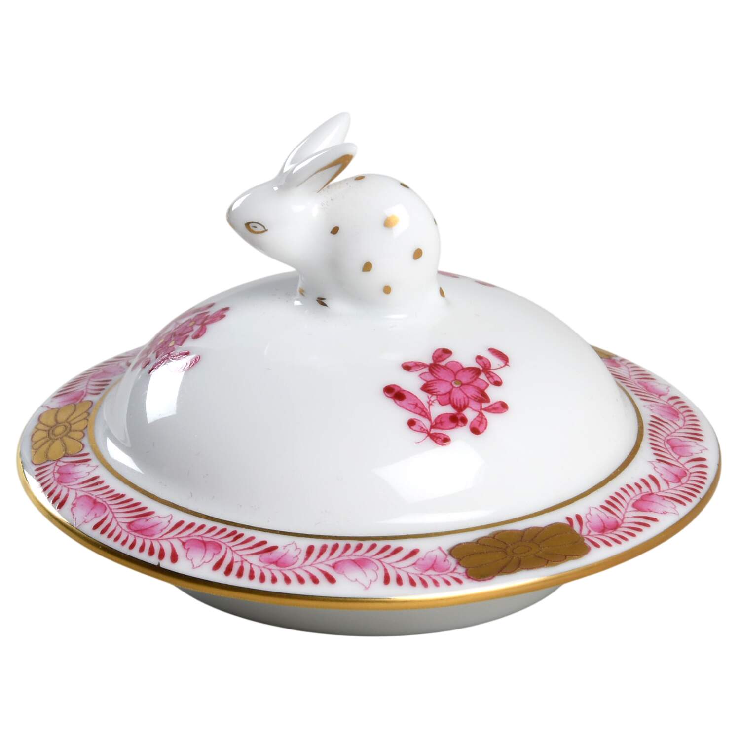 Chinese Bouquet Raspberry (AP) Lid for Small Teapot by Herend-1