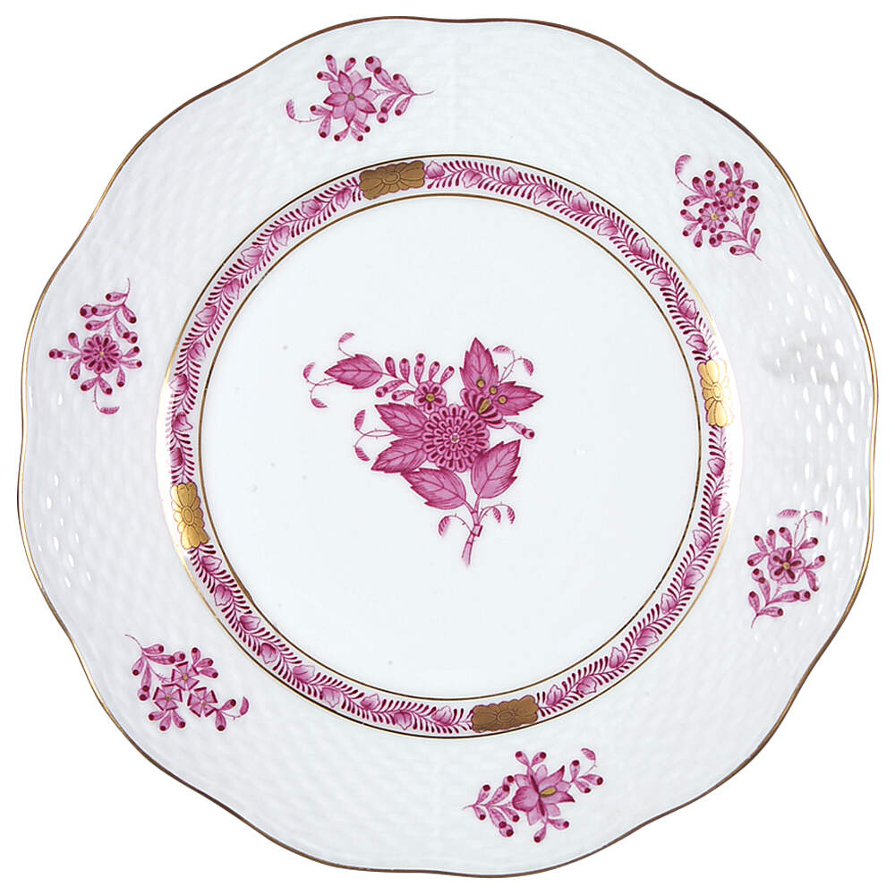 Chinese Bouquet Raspberry (AP) Dessert/Pie Plate by Herend-1