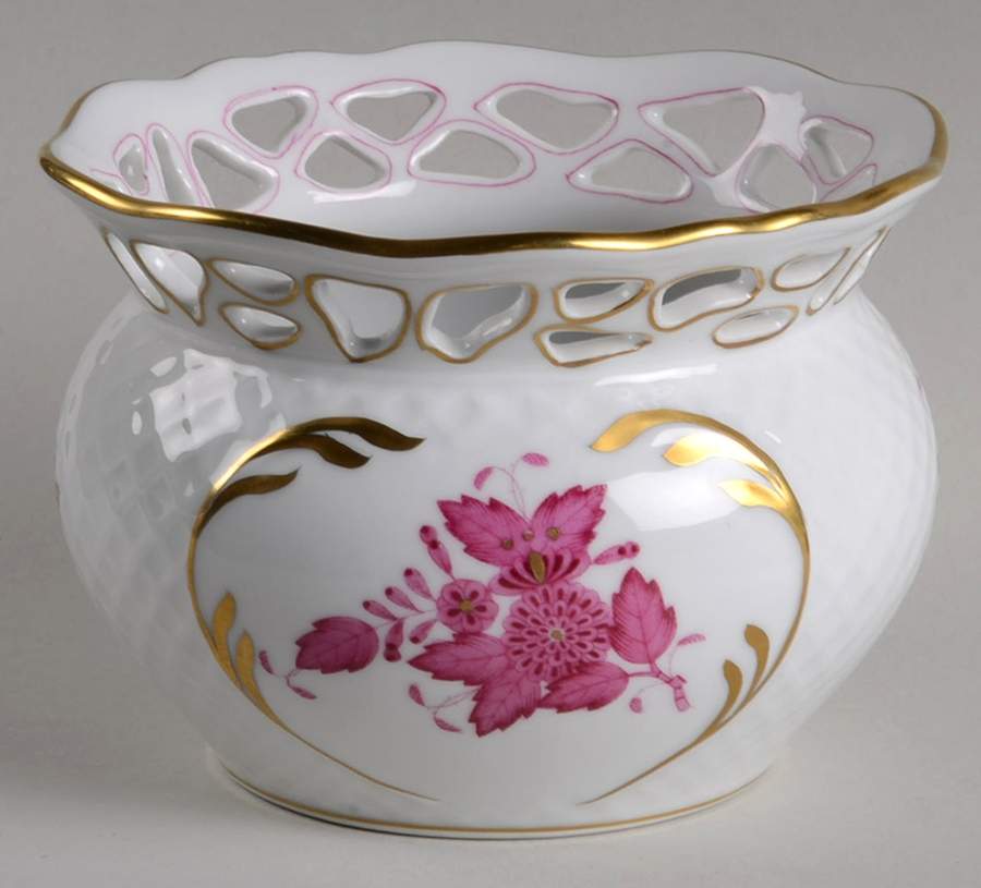 Chinese Bouquet Raspberry (AP) 3" Cachepot by Herend-1