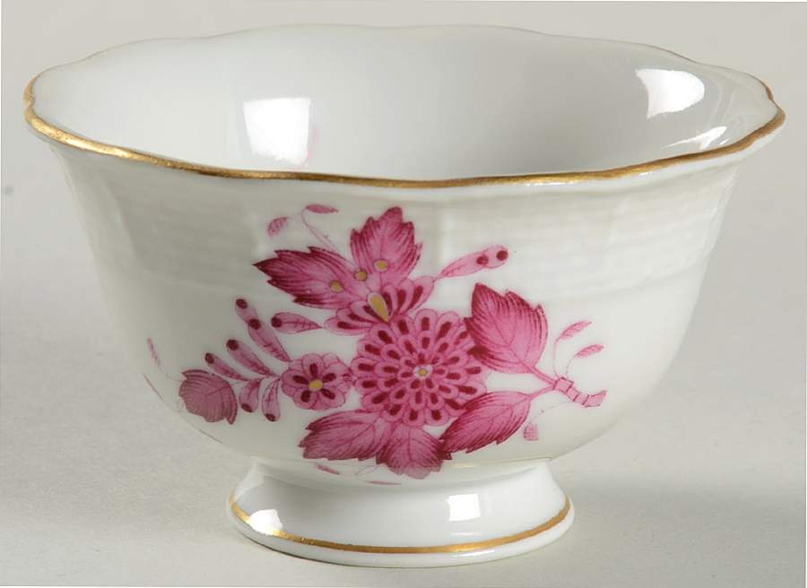Chinese Bouquet Raspberry (AP) Individual Open Sugar Bowl by Herend-1