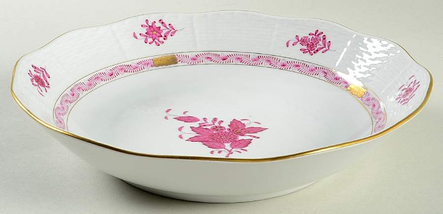 Chinese Bouquet Raspberry (AP) 10" Round Vegetable Bowl by Herend-1