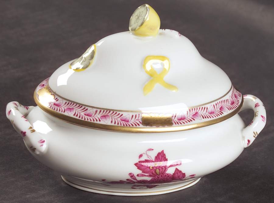 Chinese Bouquet Raspberry (AP) Mini Tureen & Lid by Herend-1