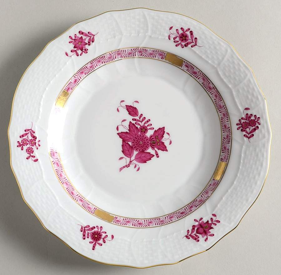 Chinese Bouquet Raspberry (AP) Dessert/Pie Plate by Herend-1