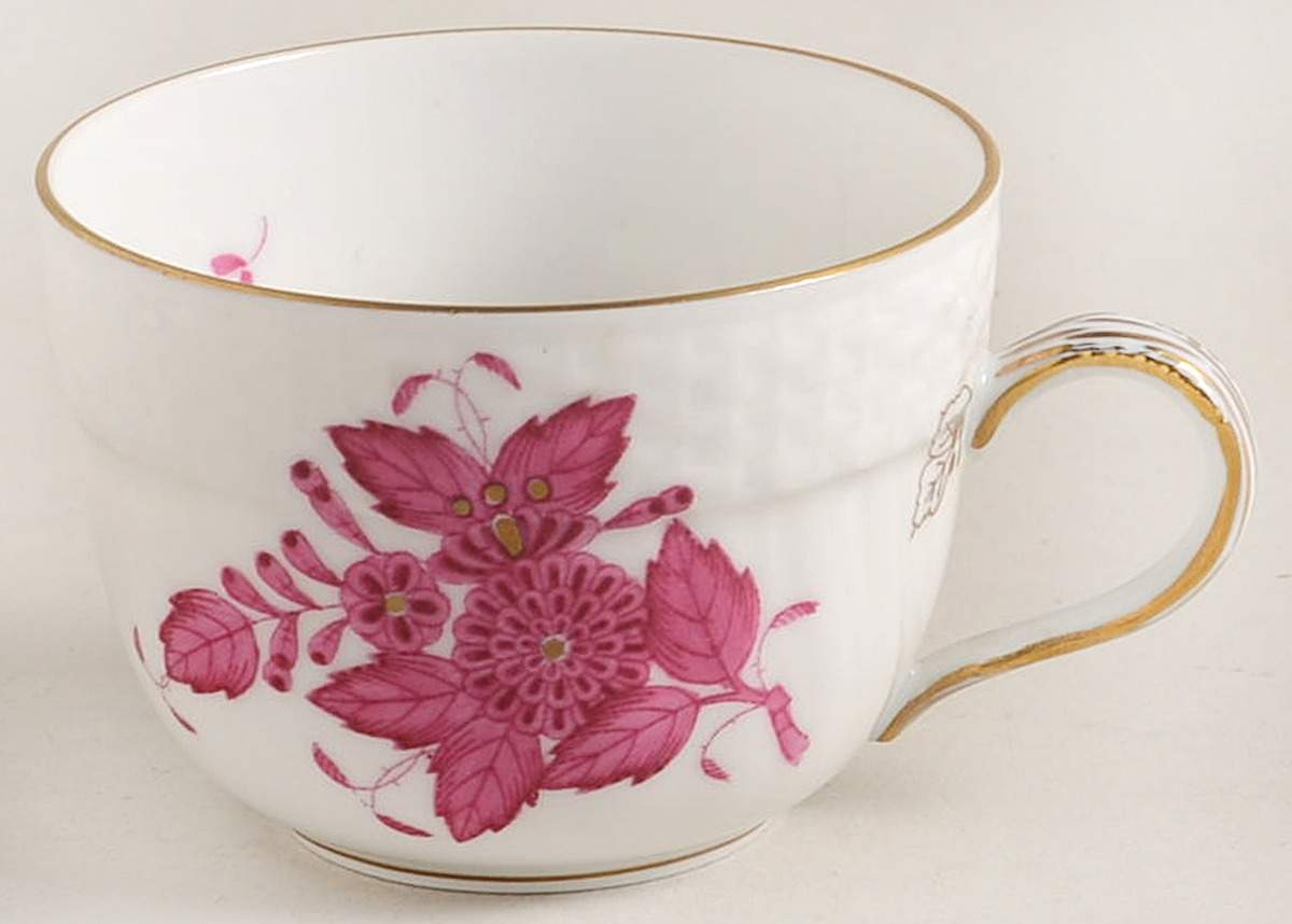 Chinese Bouquet Raspberry (AP) Flat Demitasse Cup by Herend-1