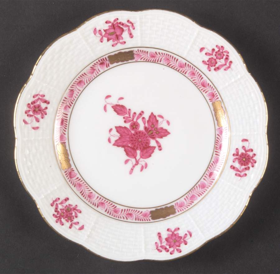 Chinese Bouquet Raspberry (AP) Bread & Butter Plate by Herend-1