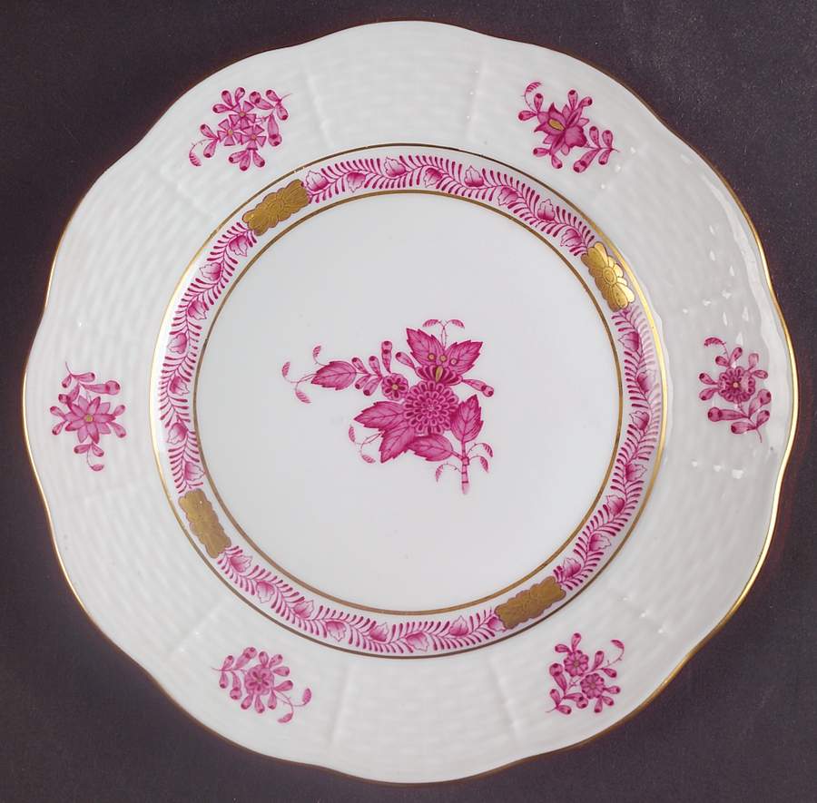 Chinese Bouquet Raspberry (AP) Bread & Butter Plate by Herend-1