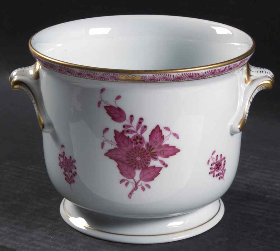 Chinese Bouquet Raspberry (AP) Medium Cachepot by Herend-1