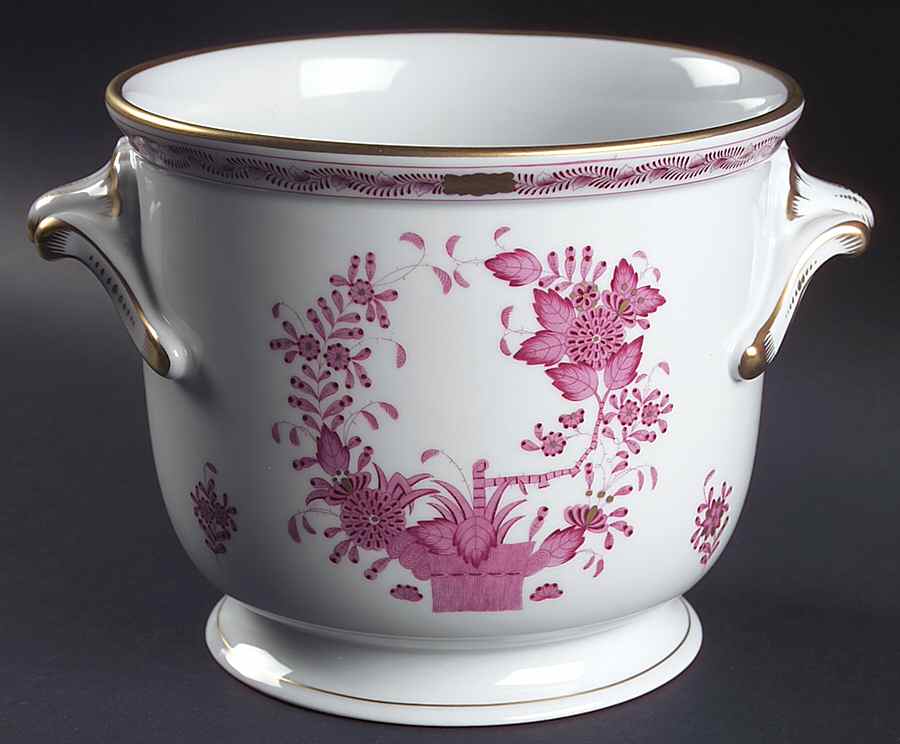 Chinese Bouquet Raspberry (AP) 6" Cachepot by Herend-1