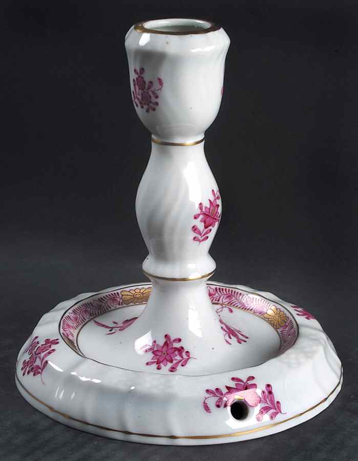 Chinese Bouquet Raspberry (AP) 5" Candlestick by Herend-1