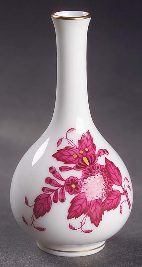 Chinese Bouquet Raspberry (AP) 3" Mini Bud Vase by Herend-1