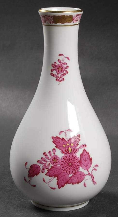 Chinese Bouquet Raspberry (AP) 6" Bud Vase by Herend-1