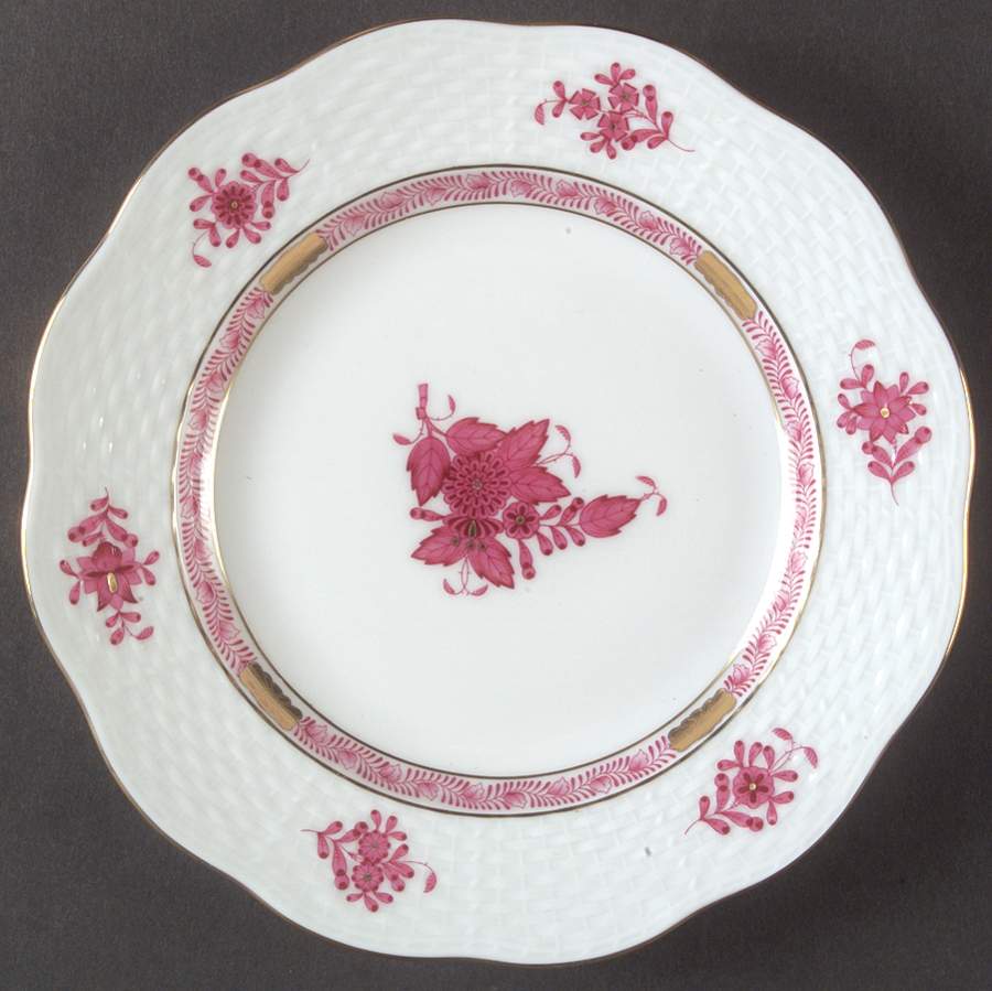 Chinese Bouquet Raspberry (AP) Salad Plate by Herend-1