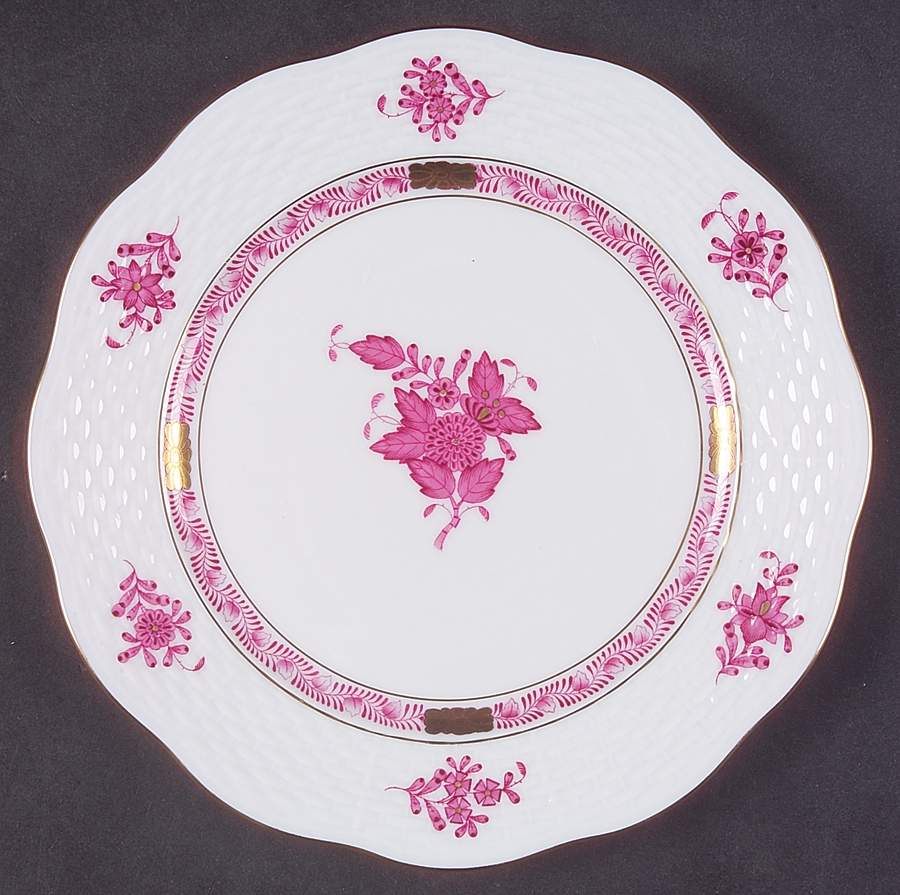 Chinese Bouquet Raspberry (AP) Salad Plate by Herend-1