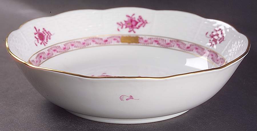 Chinese Bouquet Raspberry (AP) 7" Round Vegetable Bowl by Herend-1