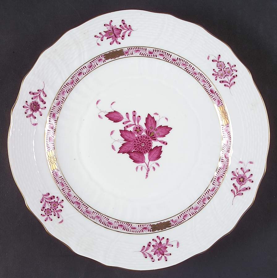 Chinese Bouquet Raspberry (AP) Luncheon Plate by Herend-1