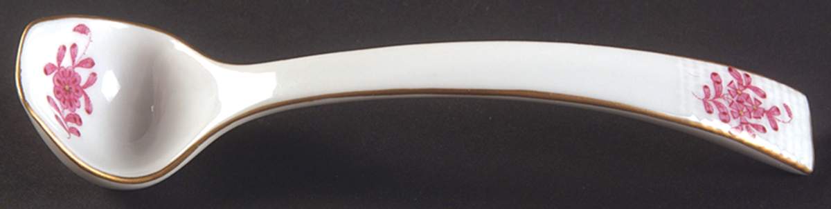 Chinese Bouquet Raspberry (AP) Cream/Mayo Ladle, Solid Piece by Herend-1