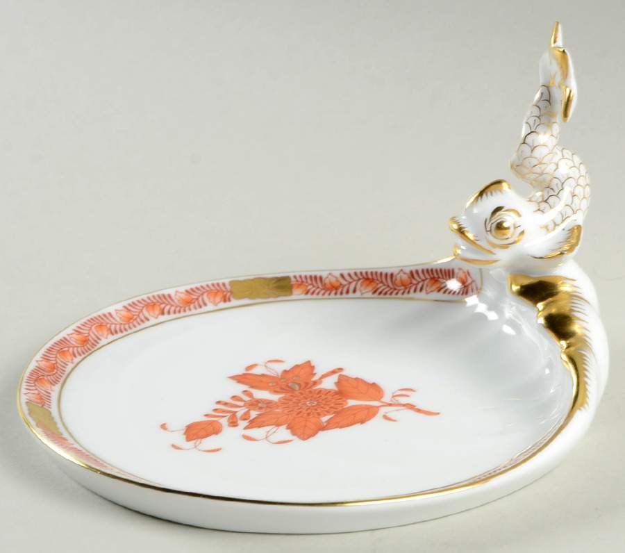 Chinese Bouquet Rust (AOG) Soap Dish by Herend-1