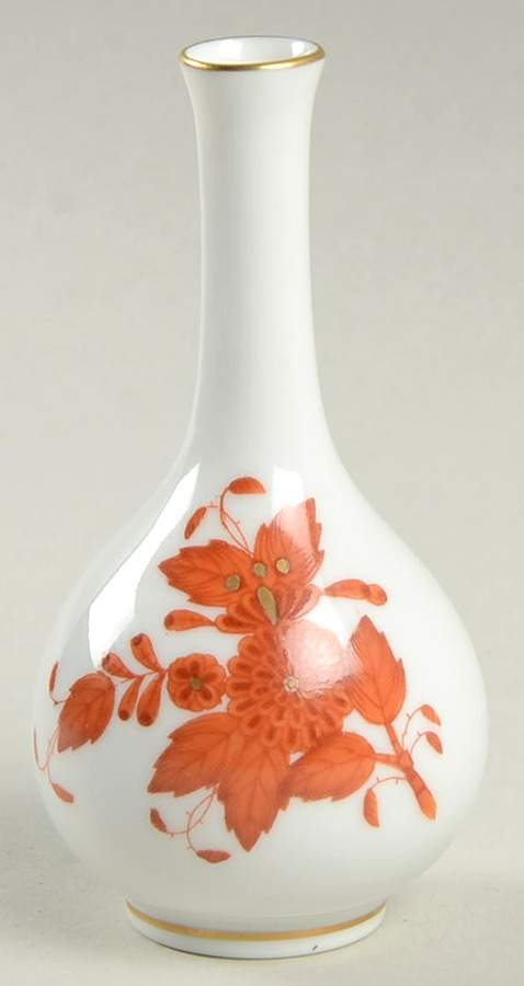 Chinese Bouquet Rust (AOG) 3" Bud Vase by Herend-1