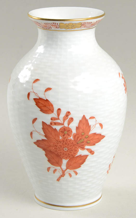 Chinese Bouquet Rust (AOG) 5" Vase by Herend-1