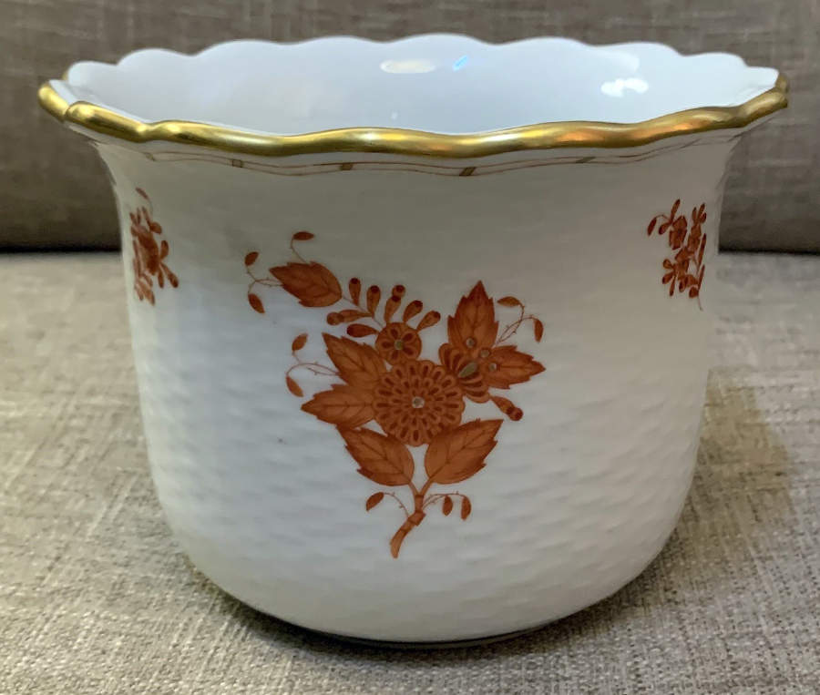 Chinese Bouquet Rust (AOG) 4" Cachepot by Herend-1