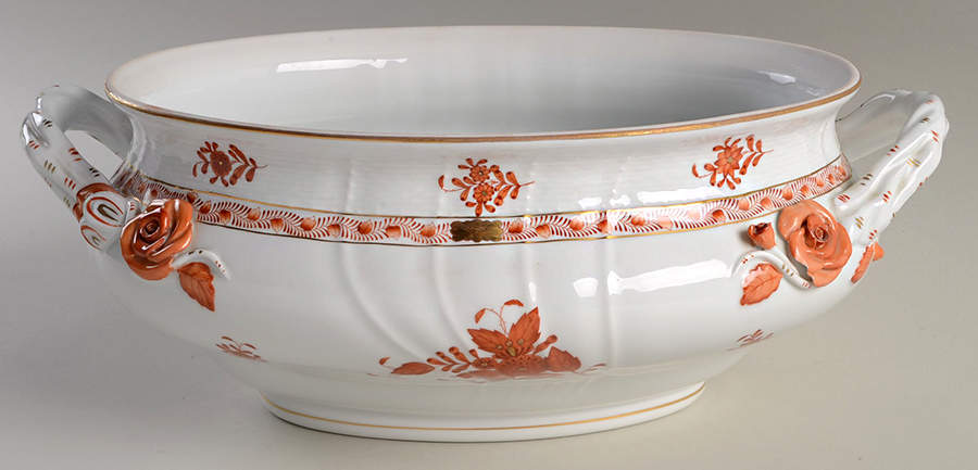 Chinese Bouquet Rust (AOG) Tureen No Lid by Herend-1