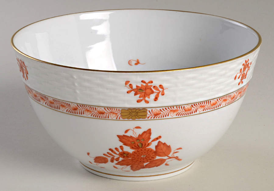 Chinese Bouquet Rust (AOG) 6" Round Vegetable Bowl by Herend-1