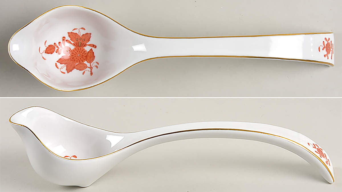 Chinese Bouquet Rust (AOG) Tureen Ladle by Herend-1