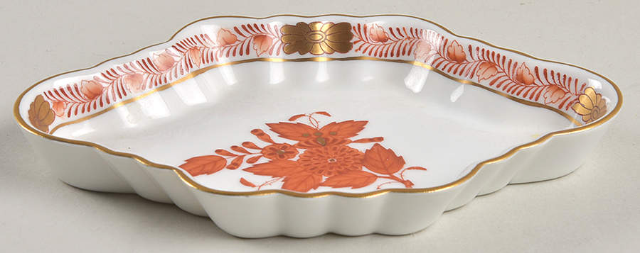 Chinese Bouquet Rust (AOG) 5" Ashtray by Herend-1