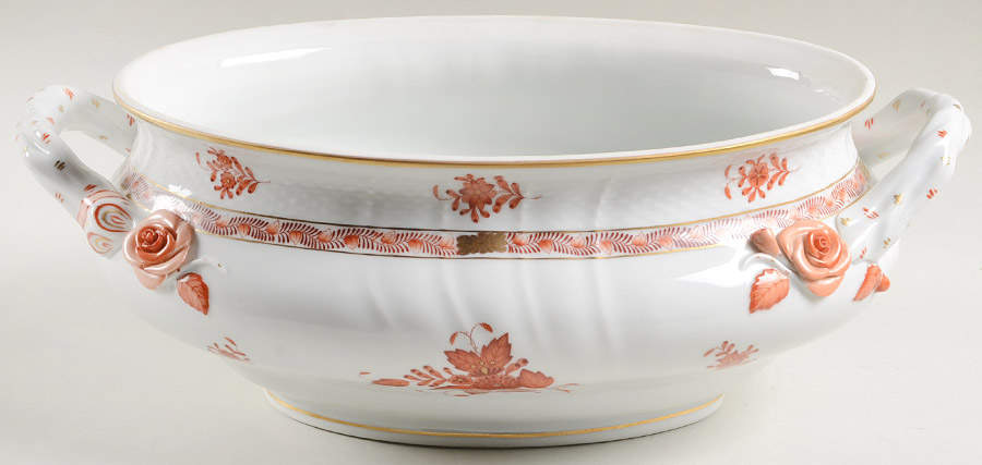 Chinese Bouquet Rust (AOG) Tureen No Lid by Herend-1