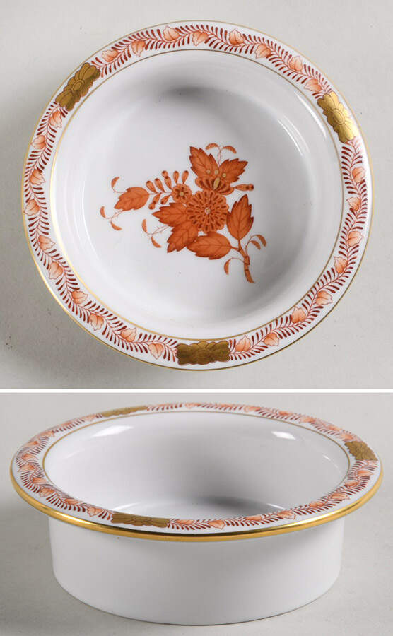 Chinese Bouquet Rust (AOG) Center Piece for 7 Pc Hors D'Ouevre Set by Herend-1