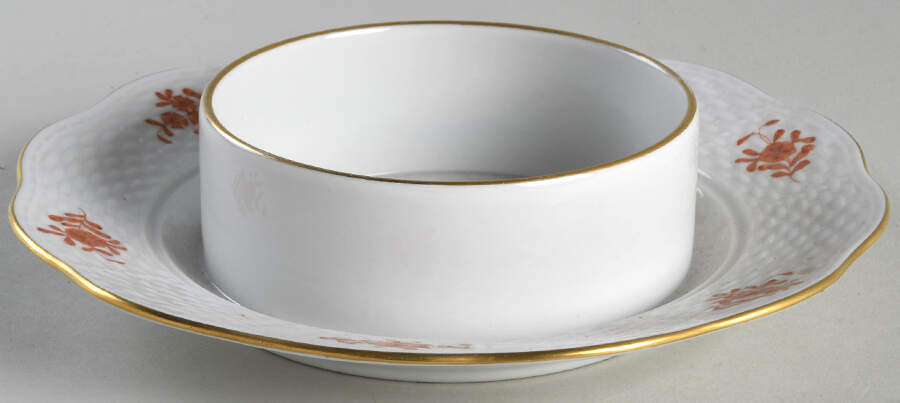 Chinese Bouquet Rust (AOG) Round Butter No Lid by Herend-1