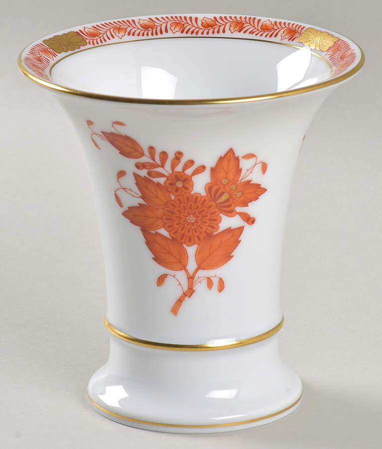 Chinese Bouquet Rust (AOG) 4" Vase by Herend-1
