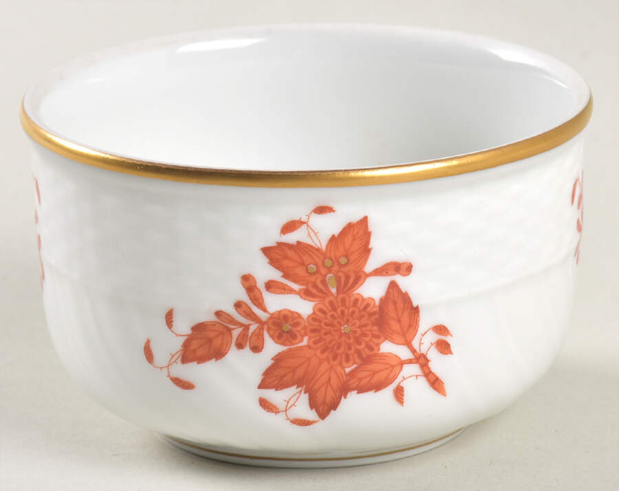 Chinese Bouquet Rust (AOG) Mini Sugar Bowl No Lid by Herend-1