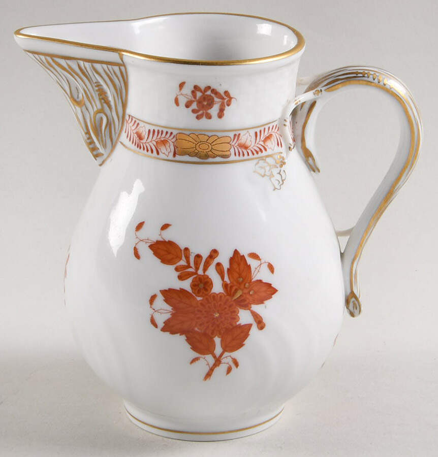 Chinese Bouquet Rust (AOG) Creamer by Herend-1