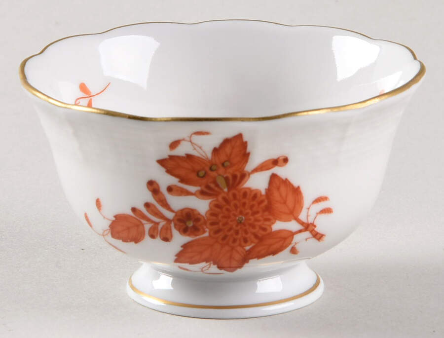 Chinese Bouquet Rust (AOG) Individual Open Sugar Bowl by Herend-1