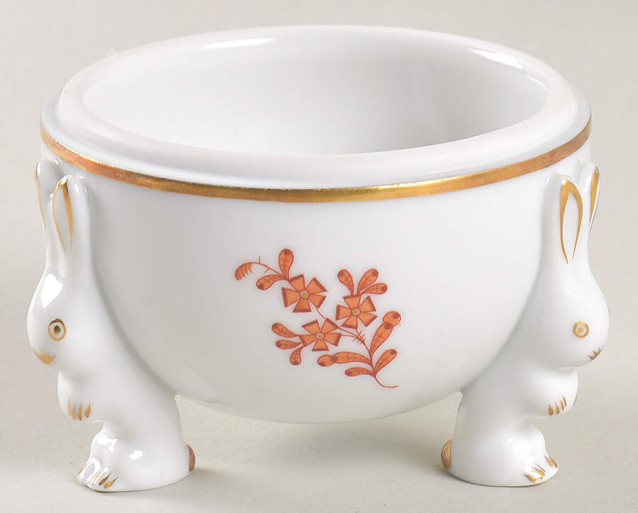 Chinese Bouquet Rust (AOG) Egg Box No Lid by Herend-1