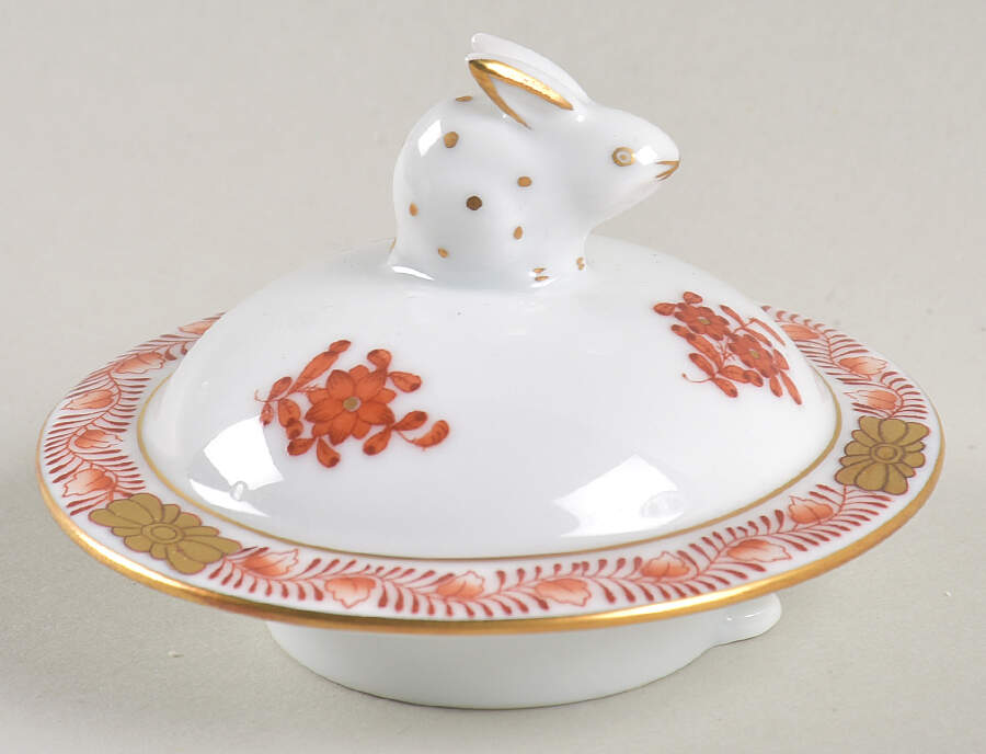 Chinese Bouquet Rust (AOG) Lid for Individual Coffee Pot by Herend-1