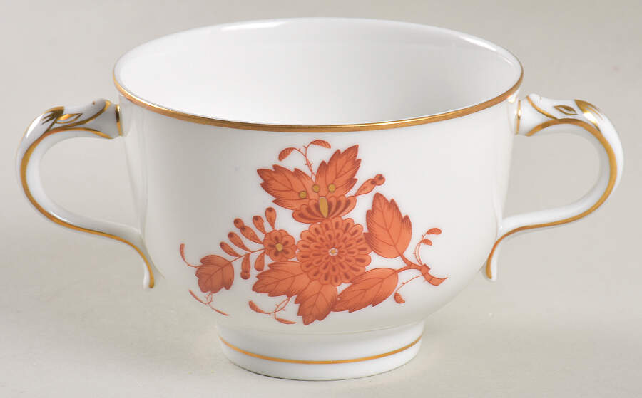 Chinese Bouquet Rust (AOG) Sugar Bowl No Lid by Herend-1