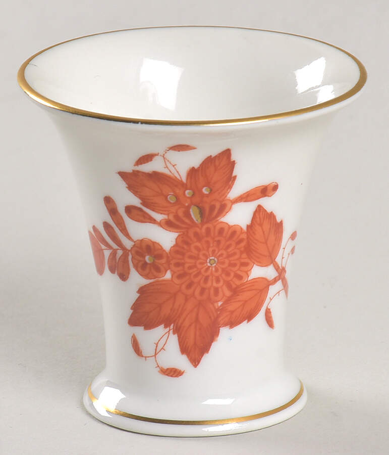 Chinese Bouquet Rust (AOG) 2" Vase by Herend-1