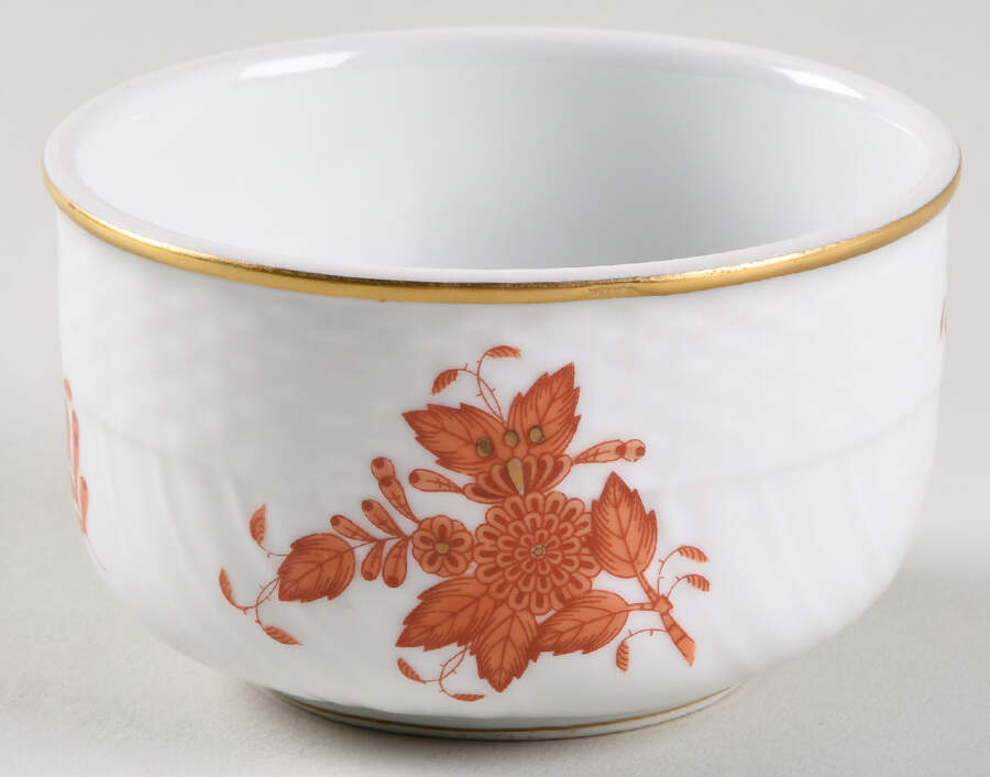 Chinese Bouquet Rust (AOG) Sugar Bowl No Lid by Herend-1