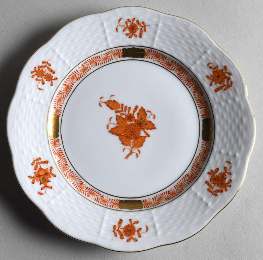 Chinese Bouquet Rust (AOG) Bread & Butter Plate by Herend-1