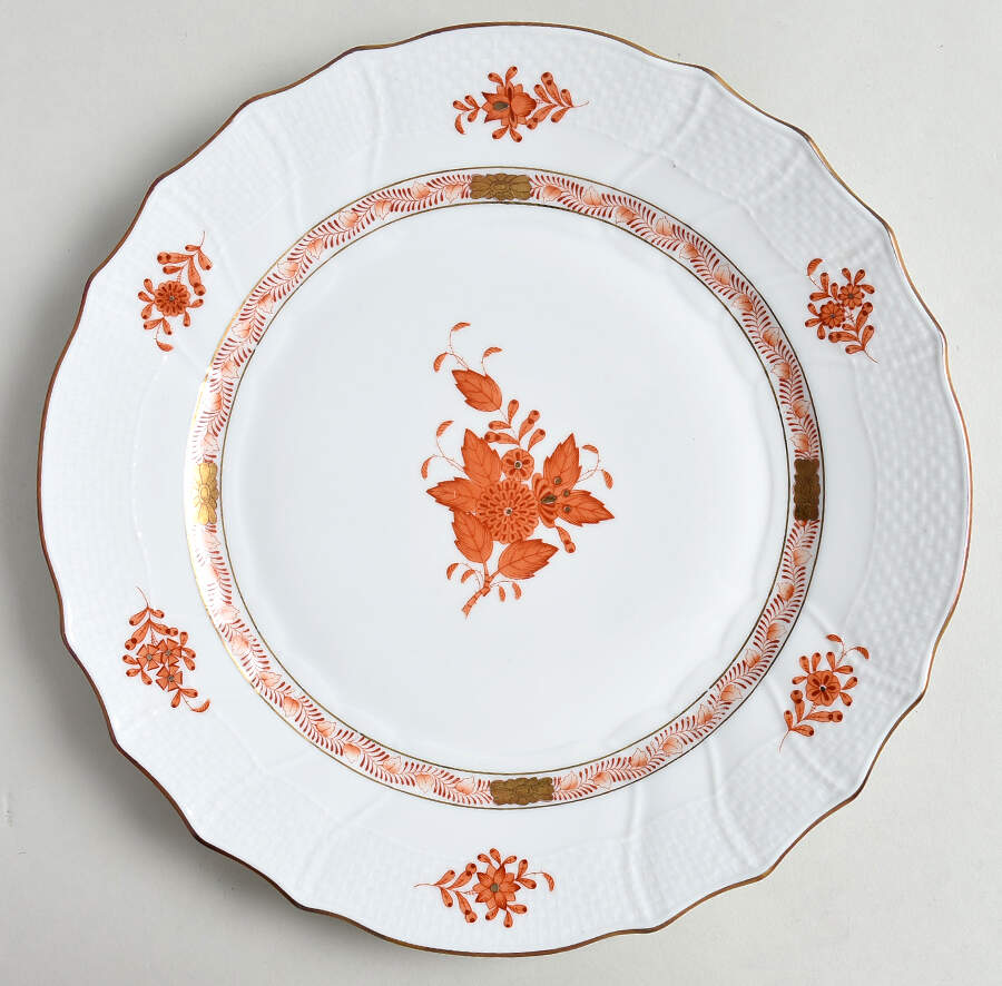 Chinese Bouquet Rust (AOG) Dinner Plate by Herend-1