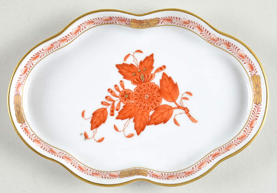 Chinese Bouquet Rust (AOG) Tray by Herend-1