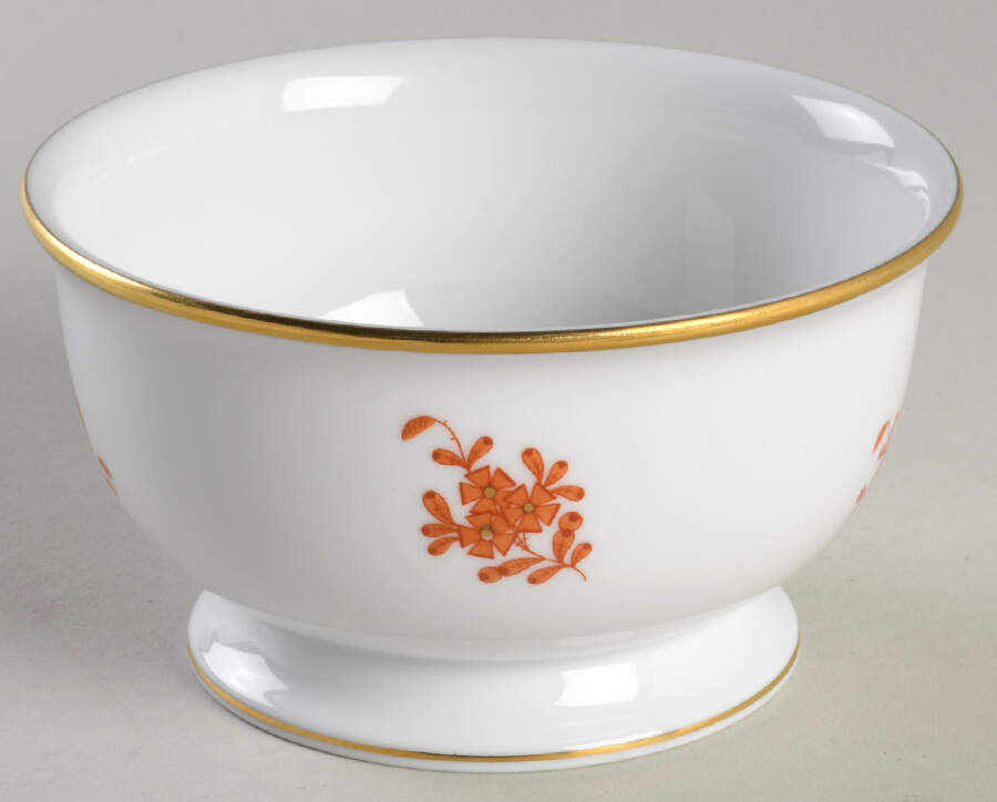 Chinese Bouquet Rust (AOG) 4" Candy Box No Lid by Herend-1