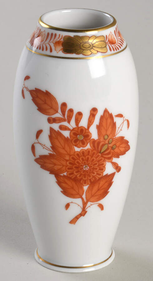 Chinese Bouquet Rust (AOG) 3" Bud Vase by Herend-1