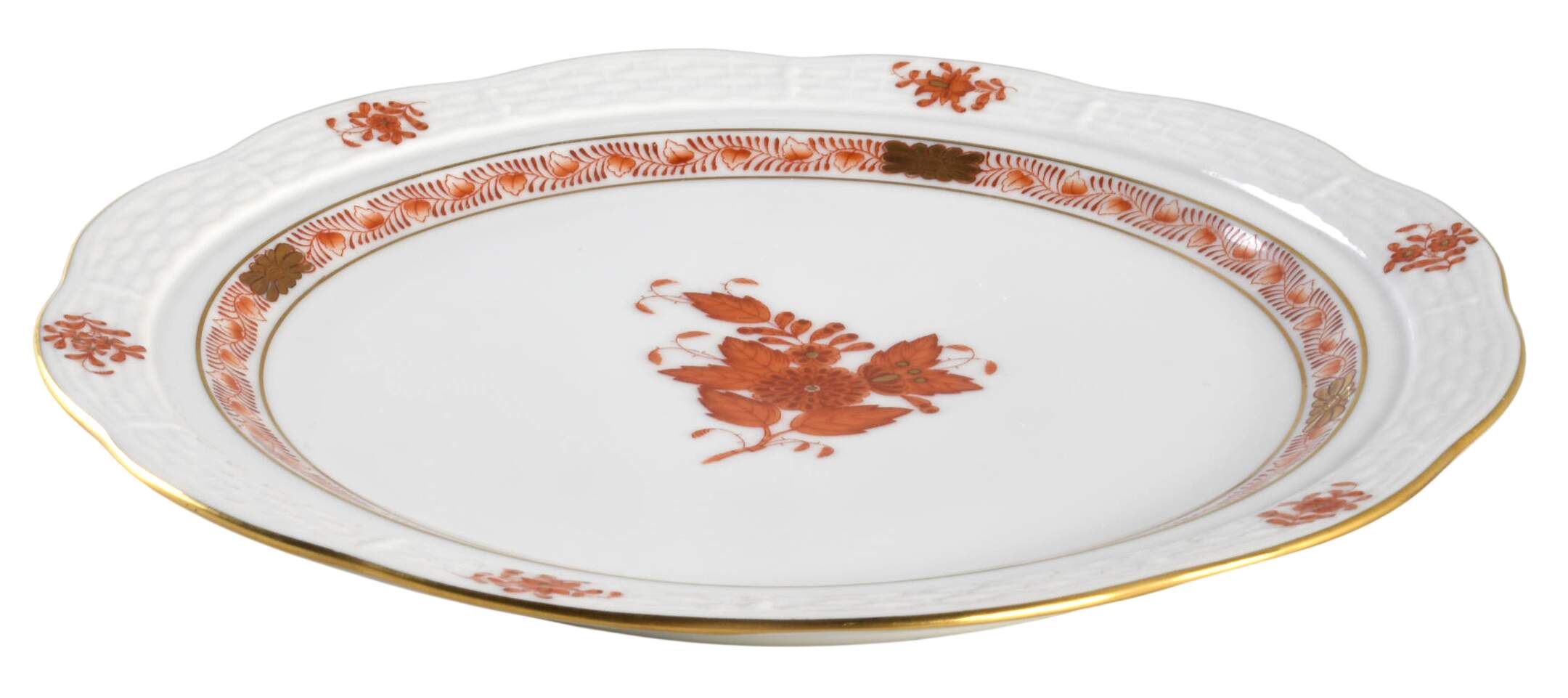 Chinese Bouquet Rust (AOG) Muffin Dish No Lid by Herend-1