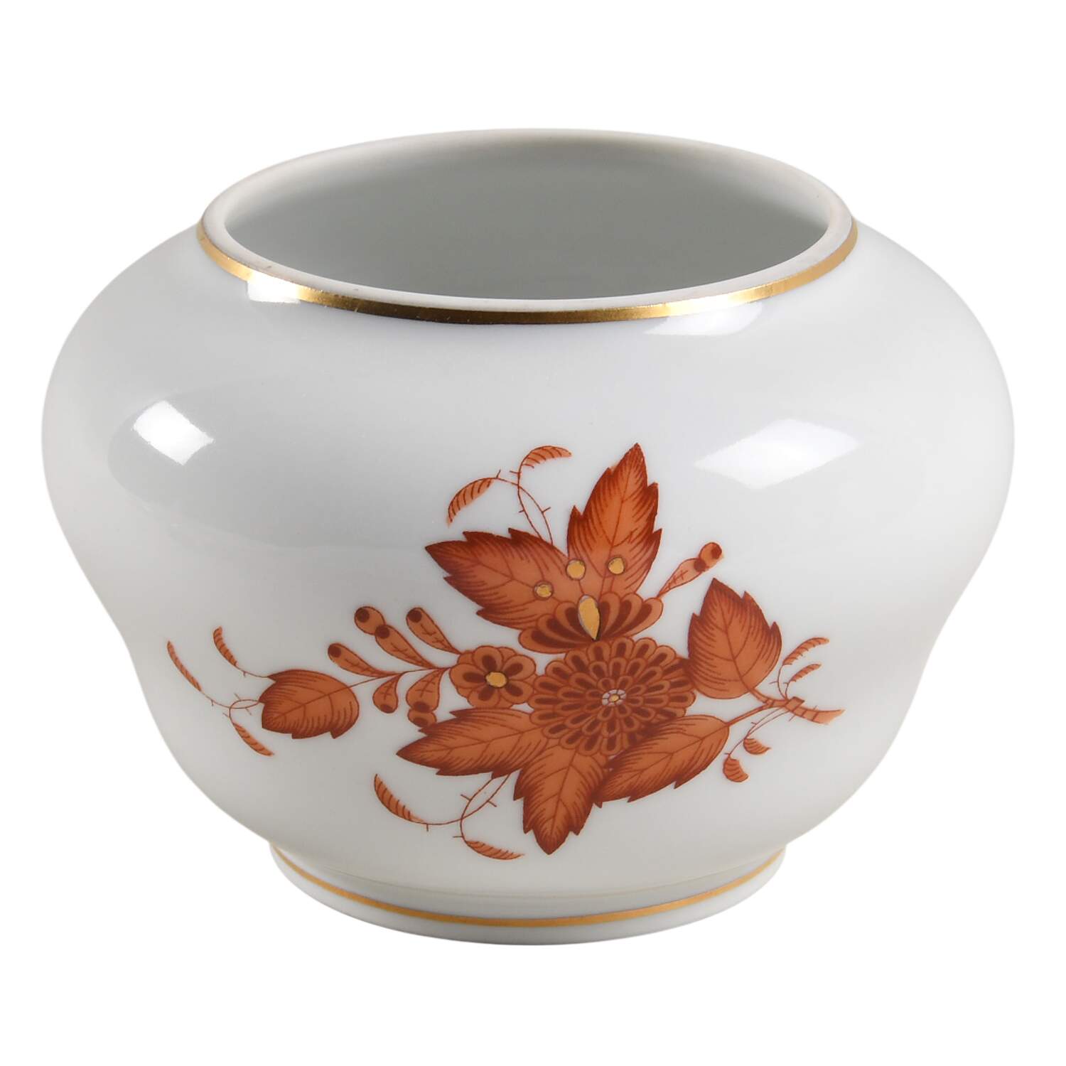 Chinese Bouquet Rust (AOG) 4" Ginger Jar No Lid by Herend-1